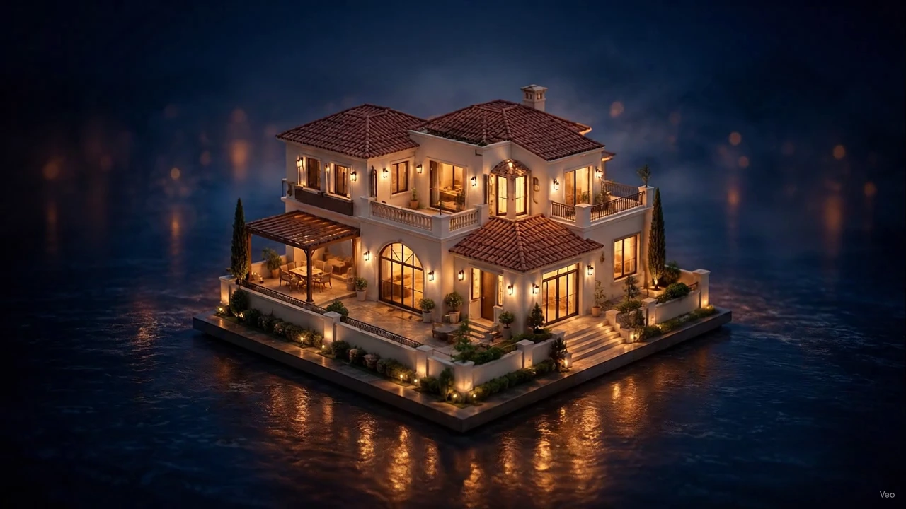 Moradia contemporânea com vista mar